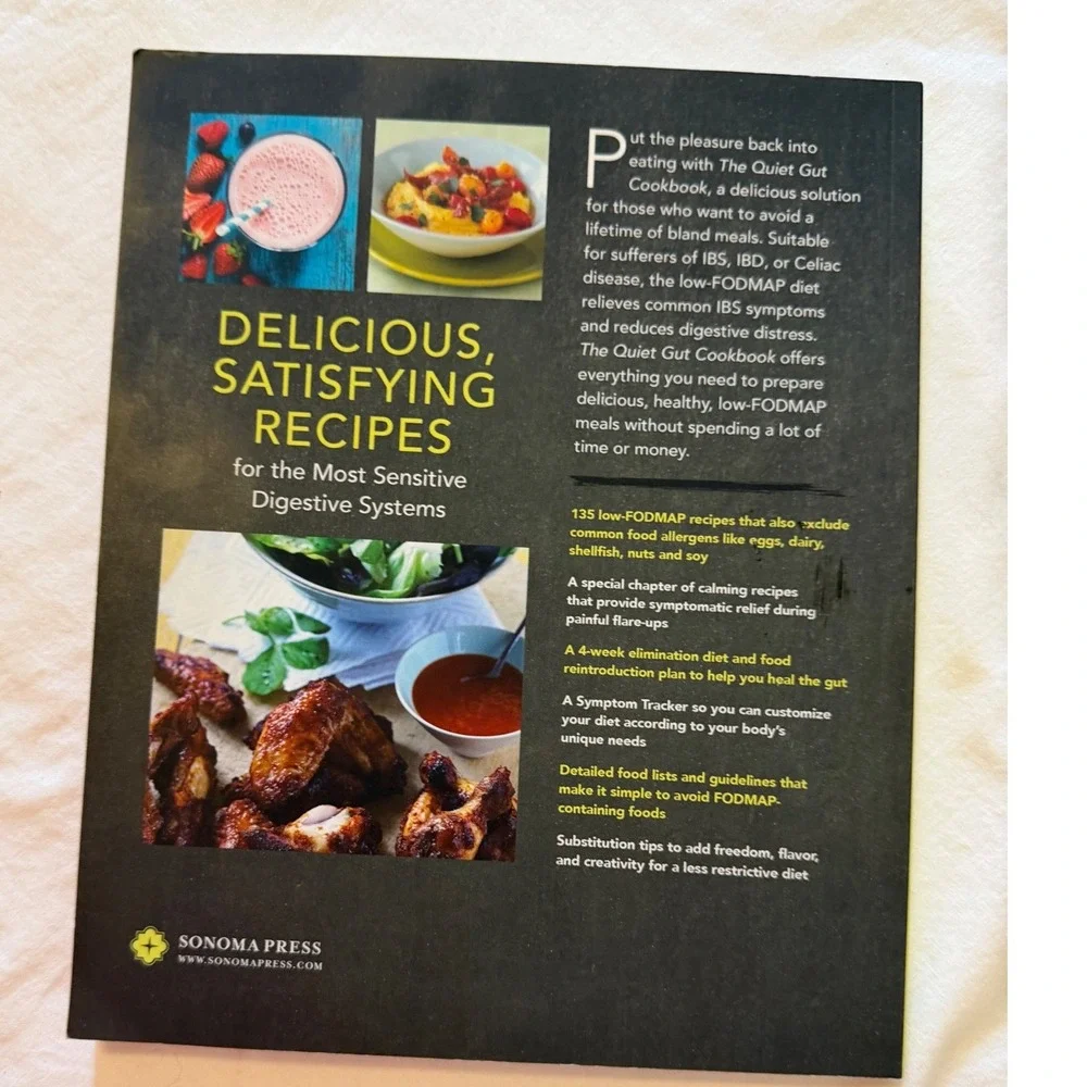 The Quiet Gut Cookbook 135 Low-FODMAP Recipes IBS IBD Celiac Sonoma Press 2015